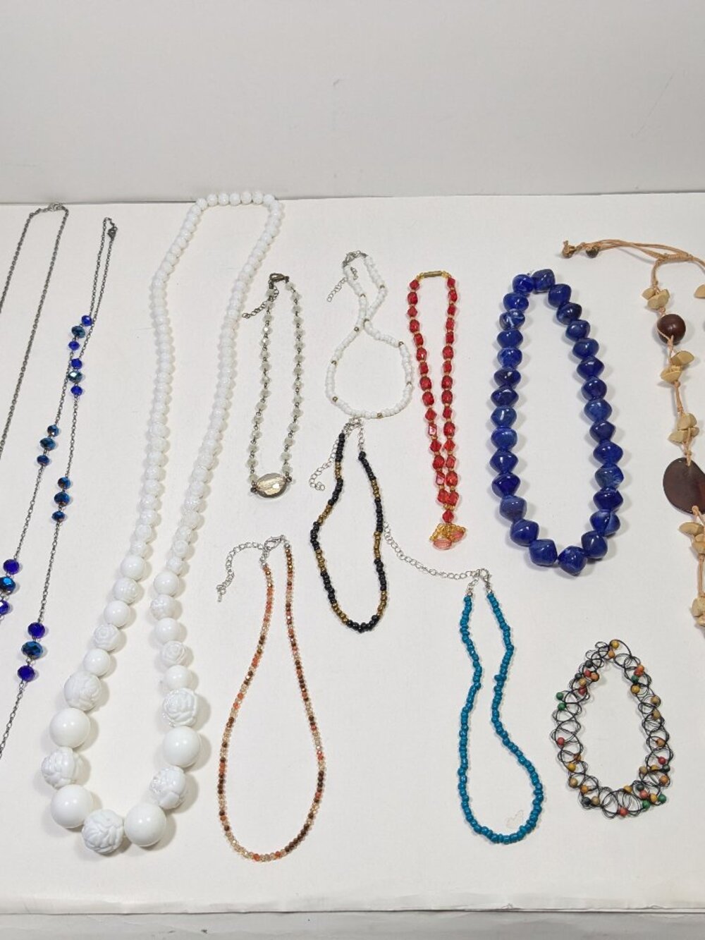 Beaded Necklace Lot 14 Fashion Jewelry Ready to Wear Variety Colors Styles